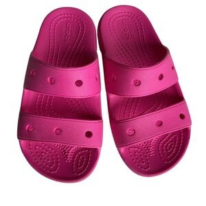 CROCS Kids Fuchsia Slide Sandals